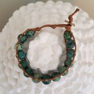 Leather Beaded Bracelet